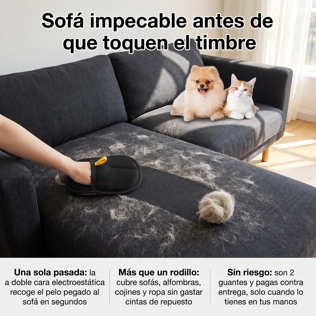 Guante Electroestético Quita Pelos X2 — Elimina pelos sin esfuerzo