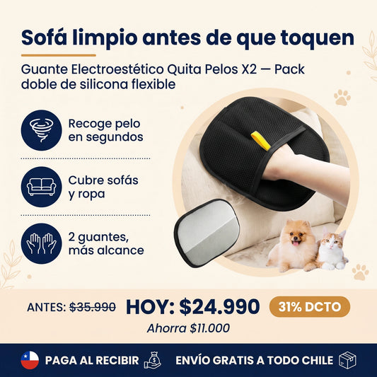 Guante Electroestético Quita Pelos X2 — Elimina pelos sin esfuerzo