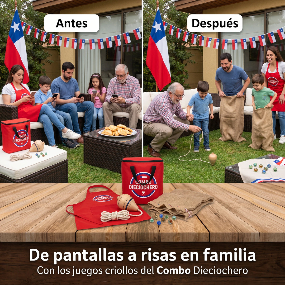 Combo Dieciochero Datazo — Juegos Criollos Completos para Toda la Familia