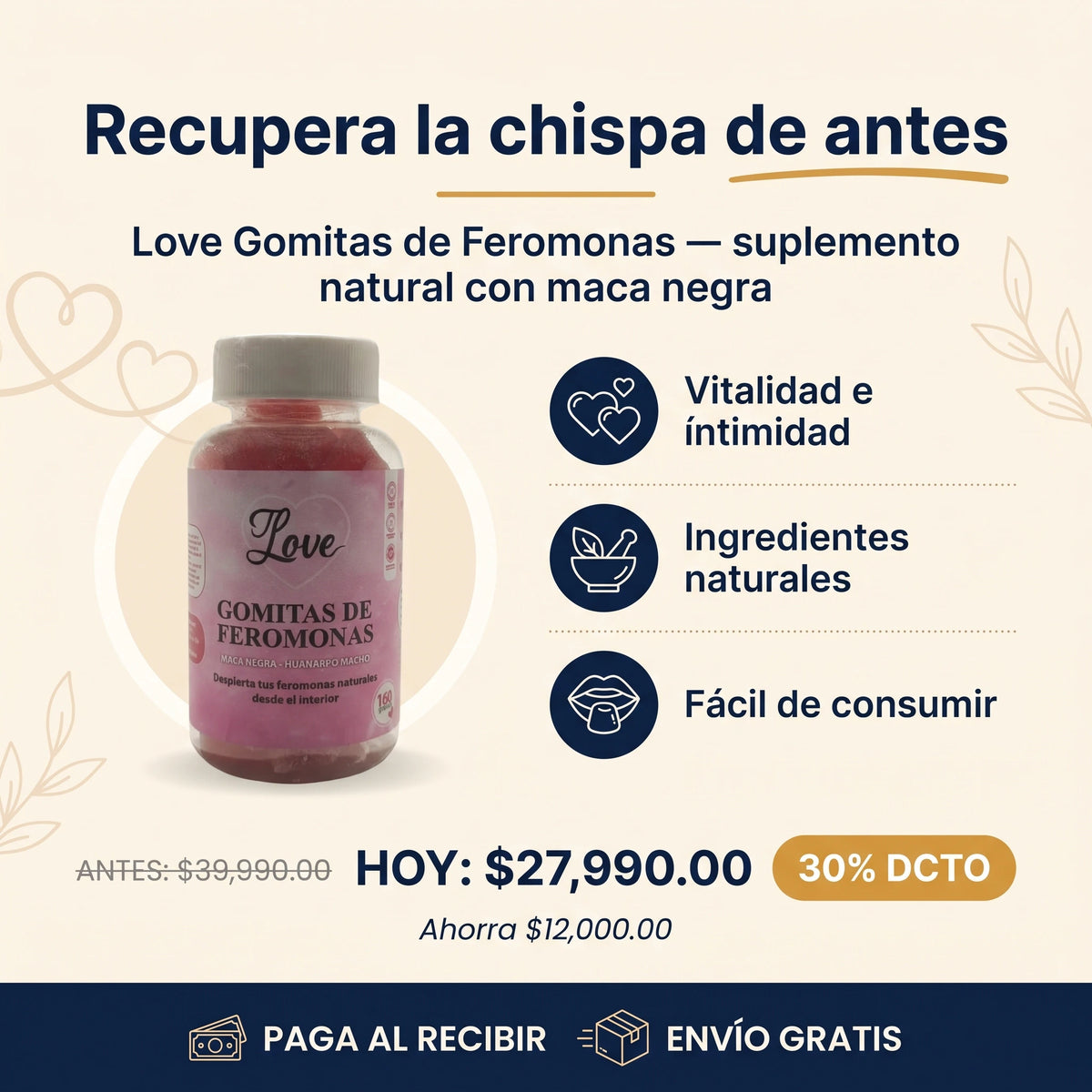 Love Gomitas de Feromonas — Recupera tu Vitalidad e Intimidad