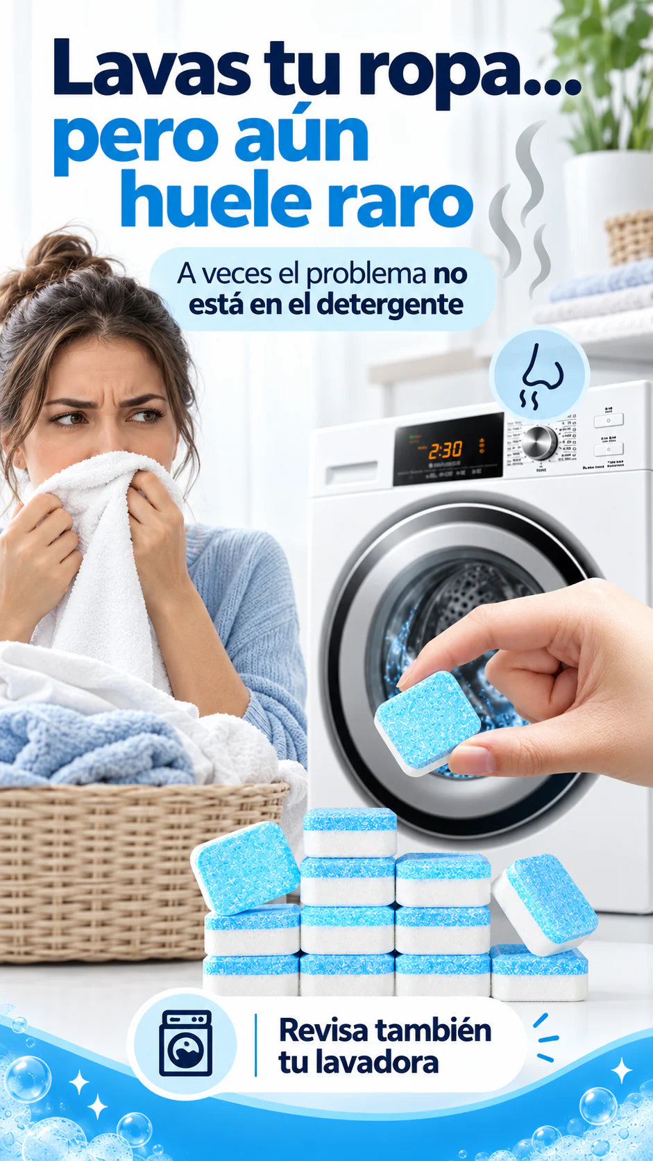 ¿Olor raro?. La ropa sale recién lavada